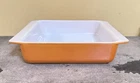 VTG Pyrex Orange 922 Square Glass Baking Dish Pan 8x8x2" USA