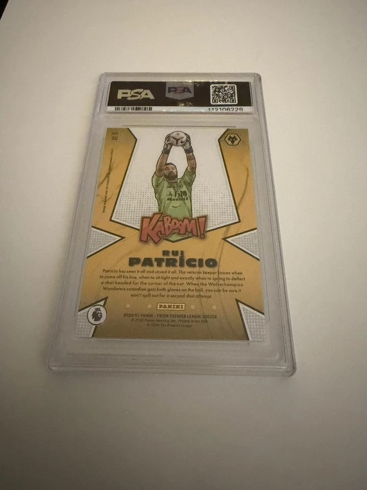 2020 Panini Prizm Premier League Rui Patricio - KABOOM! PSA 9 - Image 2 of 2