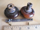Antique Brown /Tiger Swirl Door Knob Set W/Adjustable Shaft, New Brass Fasteners — photo 2