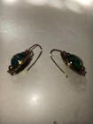 Mexican opal earrings/vintage/gold tone/Art Nouveau/dangle/excellent condition — photo 2