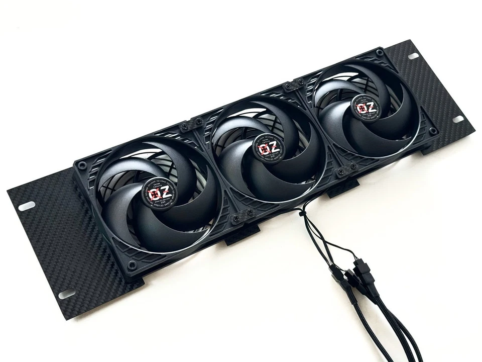 3U Rackmount Cooling Exhaust Fan Panel Quiet High-Airflow 19" Server AV Cabinet - Image 2 of 4