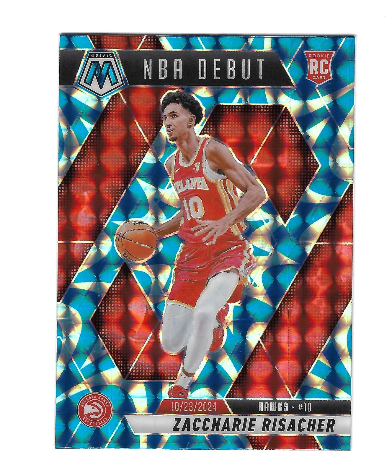 ZACCHARIE RISACHER 2024-25 PANINI MOSAIC BLUE REACTIVE PRIZM ROOKIE RC #269 $25