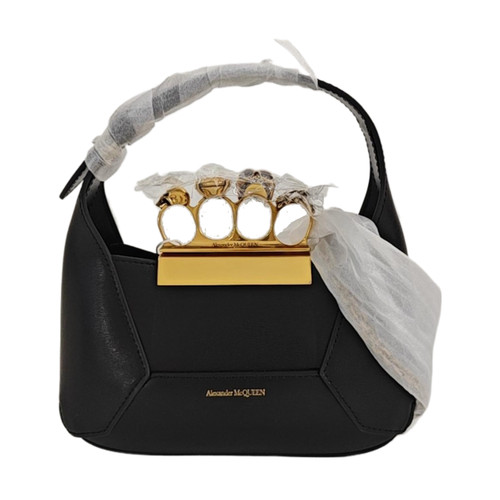【Authentic】 Alexander McQUEEN Black Leather Mini bags (DDP)