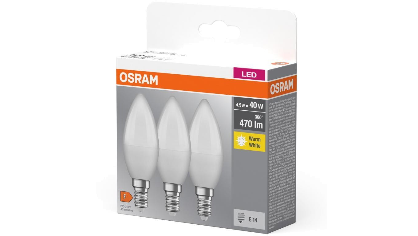 4099854047091 3 arwka LED E14 B37 49 40 470 2700 Ciepa 200 OSRAM O 3690₽