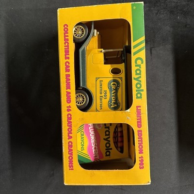 Crayola Limited Edition 1903 Antique Car Bank Includes 16 Crayola Crayons - New