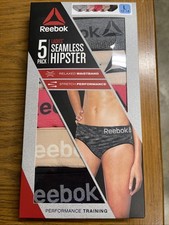 Reebok Ladies Seamless Hipster Stretch Performance Training, 5 Pack Large