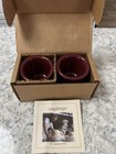 Vintage Longaberger Pottery 2 pack Votive Cups - Paprika Deep Red New In Box