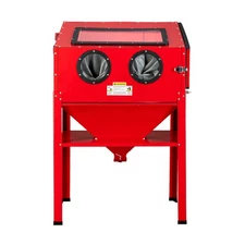 60 Gallon Sandblast Cabinet Sandblast Gun Gloves & Nozzles 8 Bar