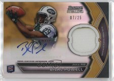 2011 Bowman Sterling Relics Gold Refractor /25 Bilal Powell #BSAR-BP Auto 0s3