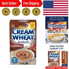 Instant Hot Cereal Pack - Maple Brown Sugar, 10 Nutritious Packets for Family