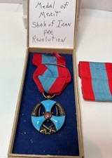 Pre-Revolution Medal of Merit Shah of Iran Mohammad Reza Pahlavi 1941-1979