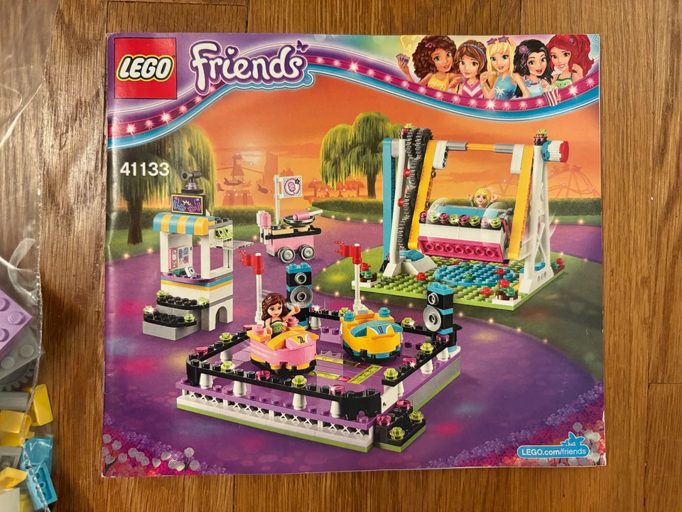 RETIRED LEGO FRIENDS 41133 Amusement Park Bumper Cars *COMPLETE SET* - Image 4 of 4