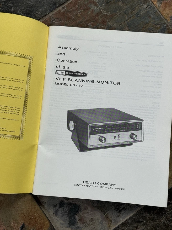 Heathkit Assembly Manual VHF Scanning Monitor Model GR-110 - Image 3 of 4