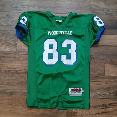 Riddell Football Jersey Kids Youth Large Green Woodinville 83 Mesh V-Neck Game