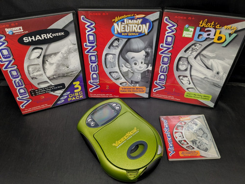 Lot VIDEO NOW Video Player & Disks Sets (4) 2003 Hasbro NICKELODEON Tested Works