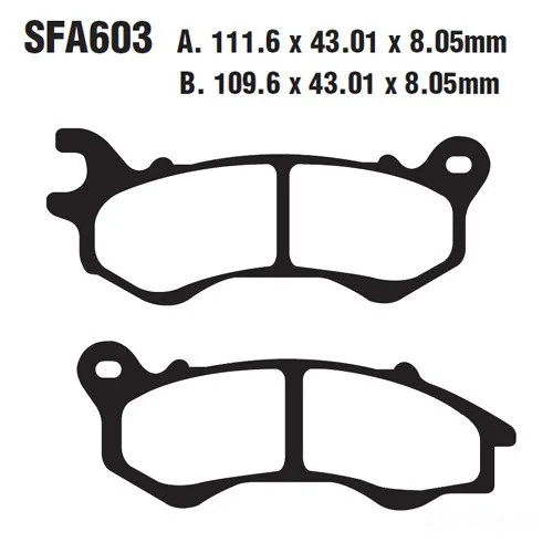 Bremsbelag Vorne EBC SFAC603 FüR Peugeot Django 50 4T Evasion Bj. 2015-2017-image