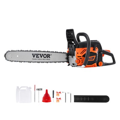 VEVOR 58CC 20'' Gasoline Chainsaw Gas Powered Wood Cutting Engine Gas Chain Saw