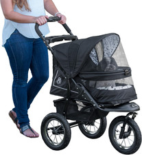 No-Zip NV Pet Stroller for Cats/Dogs, Zipperless Entry, Easy One-Hand Fold, Gel-