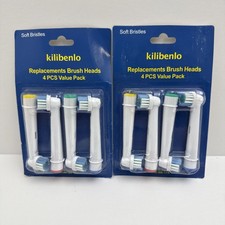 Replacement Brush Heads For Oral-b Electro Toothrush Model Sb-17a Lot Of 2 Replacement Brush Heads For Oral-b Electro Toothrush Model Sb-17a Lot Of 2