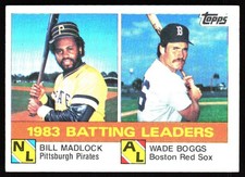 1984 Topps #131 1983 Batting Leaders (Bill Madlock / Wade Boggs) LL