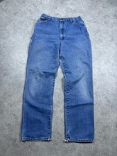 Vintage 70s Wrangler Mom Jeans Size Average 15 X31 High Rise Light Wash Denim