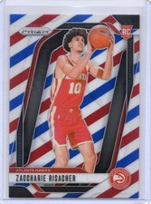 Zaccharie Risacher 2024-25 Panini Prizm Red/White/Blue #265 ATL Hawks 🔥