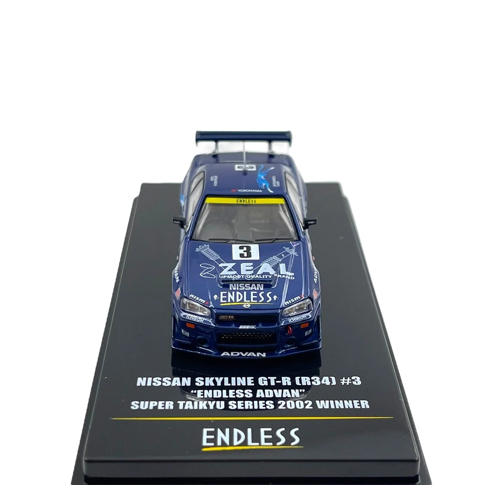 Modellino Auto Inno64 1/64 Nissan Skyline GT-R R34 #3 Endless Advan Super Tai... - Immagine 2 di 4
