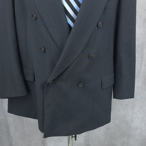 Allyn Saint George Sports Coat Mens 52R Gray Wool Vintage USA Blazer Jacket - Picture 2 of 14