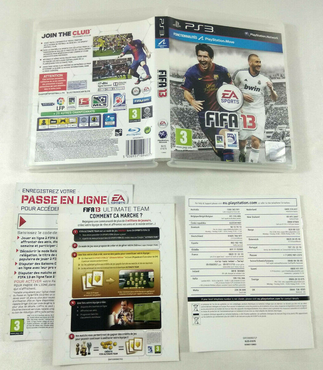 Fifa 13 Game PLAYSTATION 3 PS3 with Record Very Good Condition