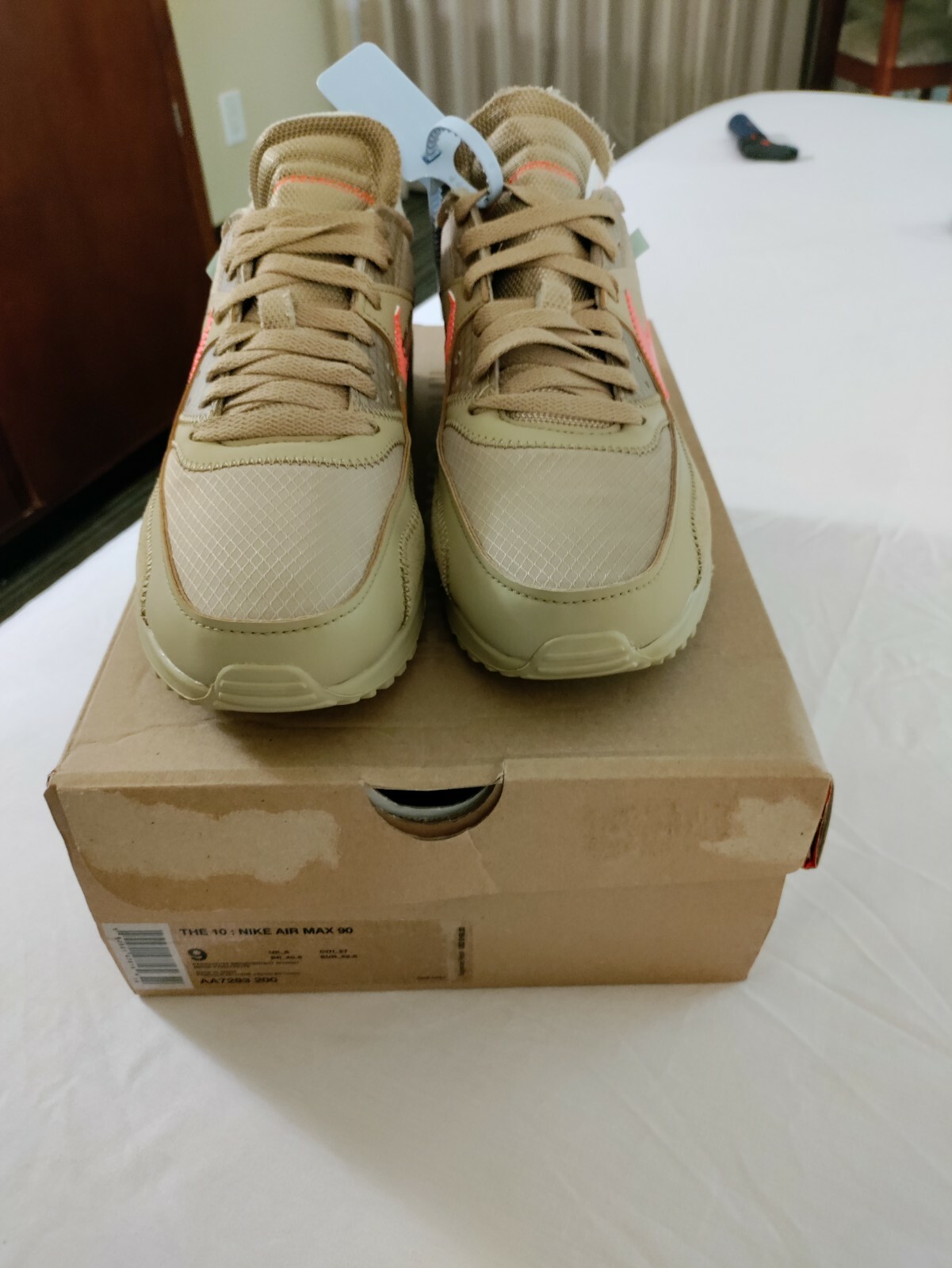 Size 9 - Nike Air Max 90 x OFF-WHITE Desert Ore 2019 for sale online | eBay