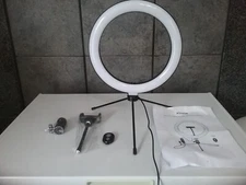 KSHIOE 10" Dimmable LED Ring Light w/ Tripod Stand *NEW, Open Box*