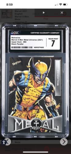 2020 Upper Deck Marvel X-Men Metal Universe Wolverine Black Parallel - Afbeelding 1 van 2