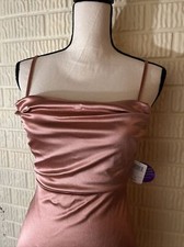 Windsor Long Silky Dress Prom Wedding Rosegold Small New with Tags