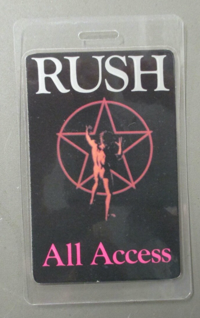 Rush backstage pass laminated All Access 1981