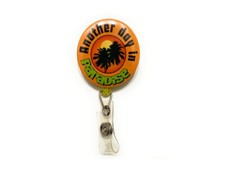 Another Day In Paradise 24" Retractable ID Badge Holder Reel