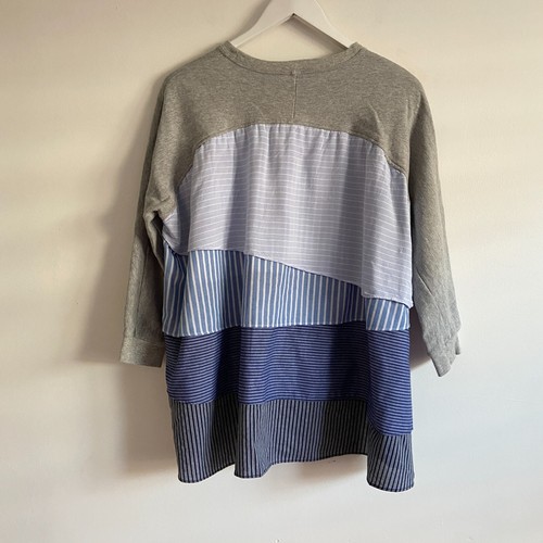 MA Dainty Maud Dainty Sz 8 Grey Sweater Jumper Bustle Layered Back Detail - Bild 5 von 13
