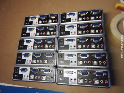 USB/PS2 2-PORT KVM SWITCH WITH AUDIO & MIC Ports NO P/N EXCL PSU / CABLES