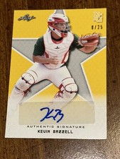 KEVIN BAZZELL 2020 LEAF PERFECT GAME GOLD AUTOGRAPH #8/25 TEXAS TECH, NATIONALS