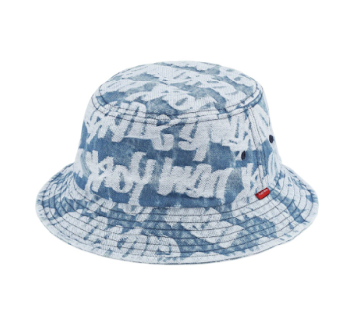 SUPREME SS22 FAT TIP JACQUARD DENIM CRUSHER BUCKET