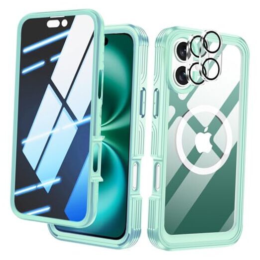 Magnetic Privacy Case for,[Compatible With MagSafe][Built-in iPhone 16 Green