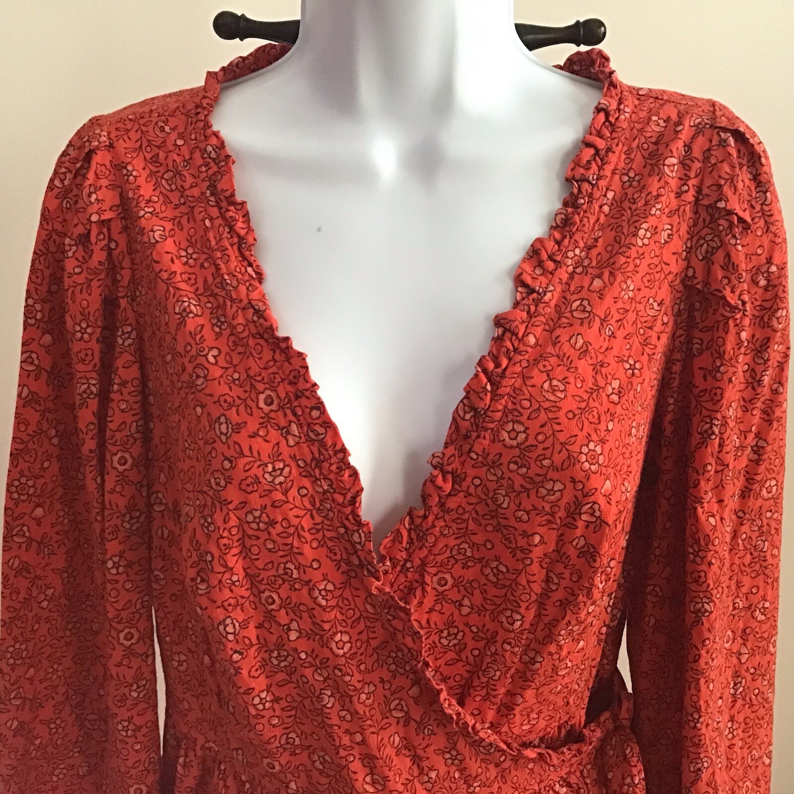 Universal Thread Long Sleeve Cross Wrap Blouse In… - image 2