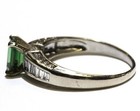 14k white gold .34ct SI2 H diamond lab tourmaline gemstone ring 4.3g estate 9.25 — photo 3
