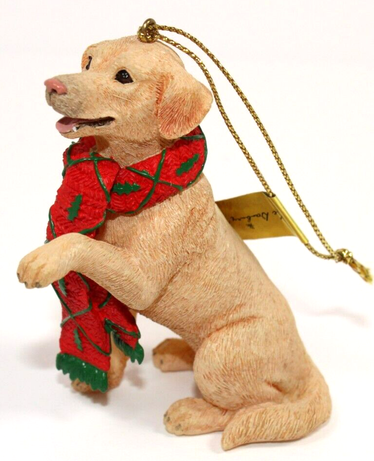 3 Danbury Mint Lovable Labrador Christmas Ornaments Yellow Lab Dog eBay