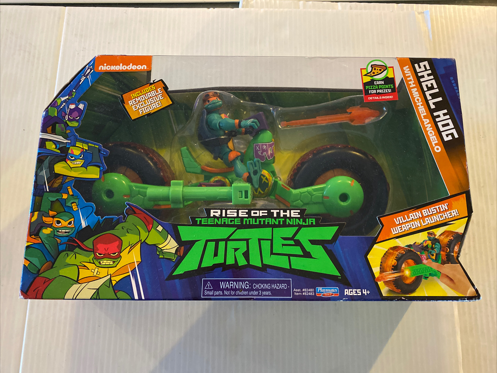 teenage mutant ninja turtles shell hog with michelangelo