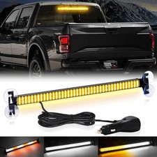Barra de luz marcador antiniebla lámpara estroboscópica intermitente de emergencia para automóvil 80 LED ámbar/blanco