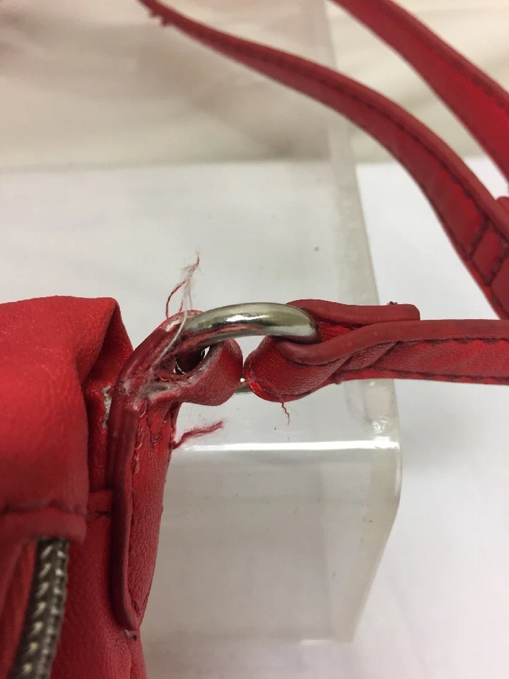 Vintage Relic Leather Purse - Red Hipster Mom Walking Fun Adjustable Bag Pouch - Image 3 of 4