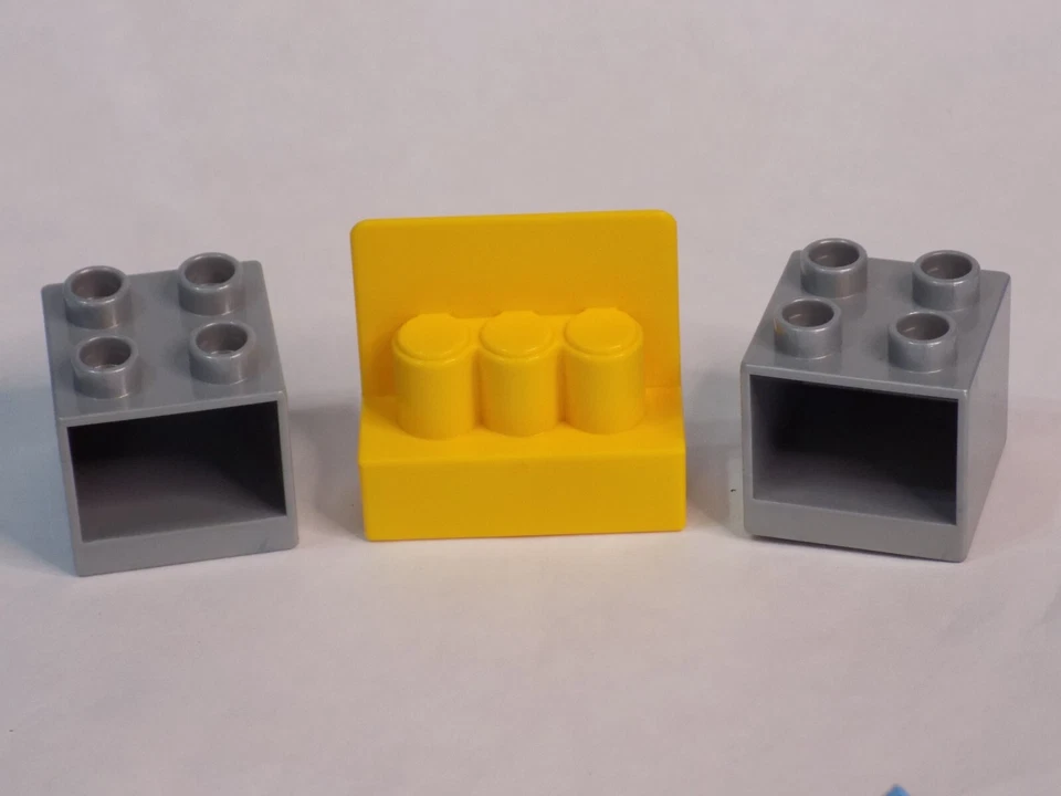 LEGO DUPLO Mixed Lot w/ Eye Ball Blocks Flowers Figure in BUCKET 4085 Vintage - Image 4 of 4