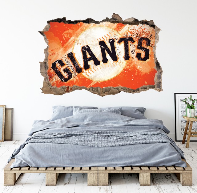 San Francisco Giants Wall Art Decal MLB Baseball Team 3D Smashed Wall