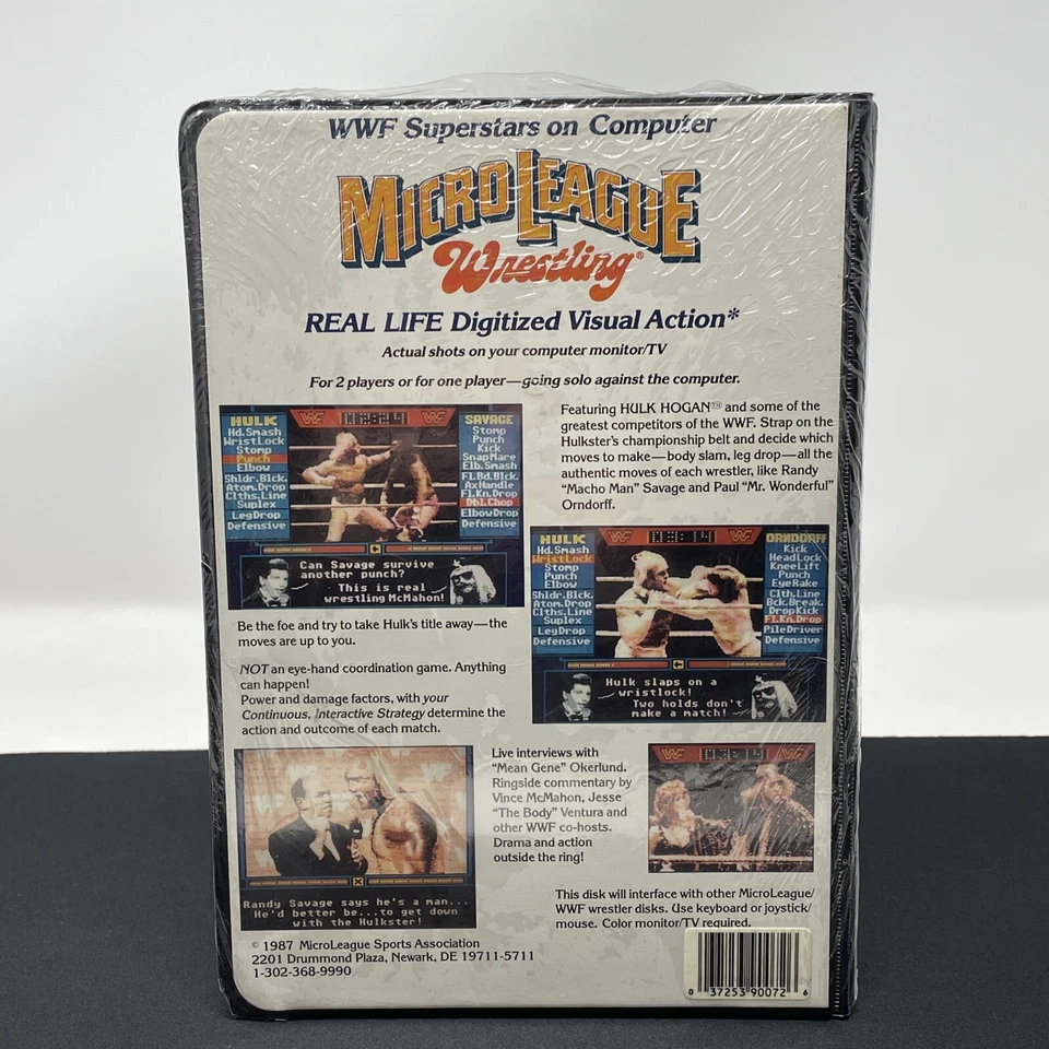 NEW SEALED MicroLeague Wrestling Commodore 64 HULK HOGAN 1ST WWF WWE GAME Read - Image 3 of 4