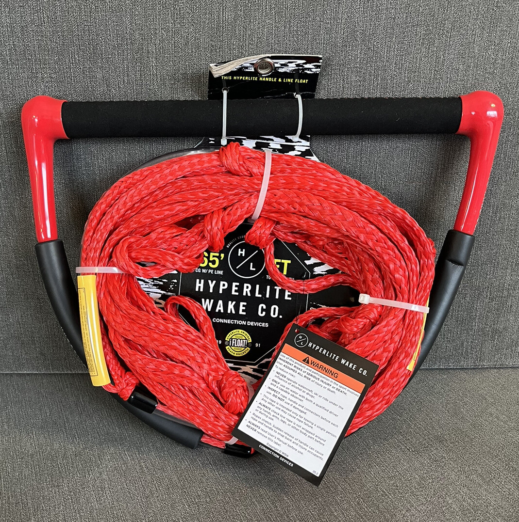 Hyperlite CG Handle Con Fune Da Wakeboard 60 Piedi - Colore Giallo, Per Sport Acquatici